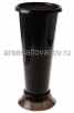 Ваза для цветов под срезку пластиковая  5,5 л 20*42,5 см (М6433) черная (Башкирия)